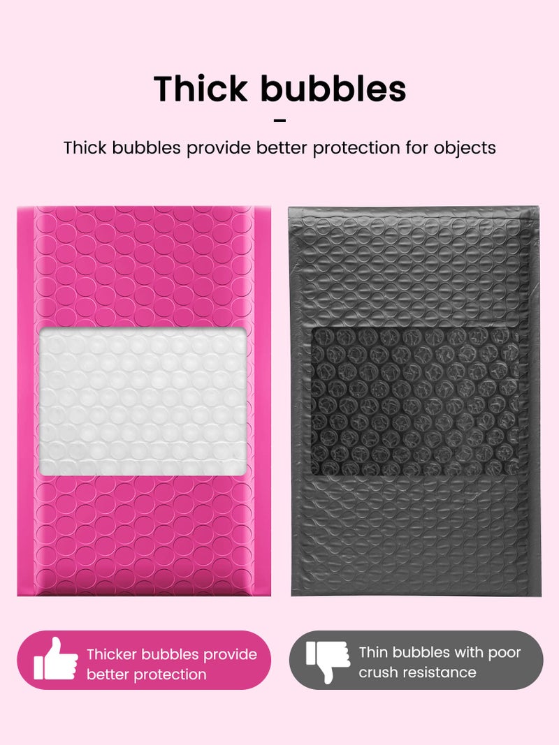 GSSUSA GSSSUSA Bubble Mailers 4x8 Inch 50 Pack Padded Envelopes Usable Size 4x7 Inch Shipping Envelopes Self Seal Small Packaging Shipping Bags for Mailing Jewelry, Small Business, Pink - Image 4